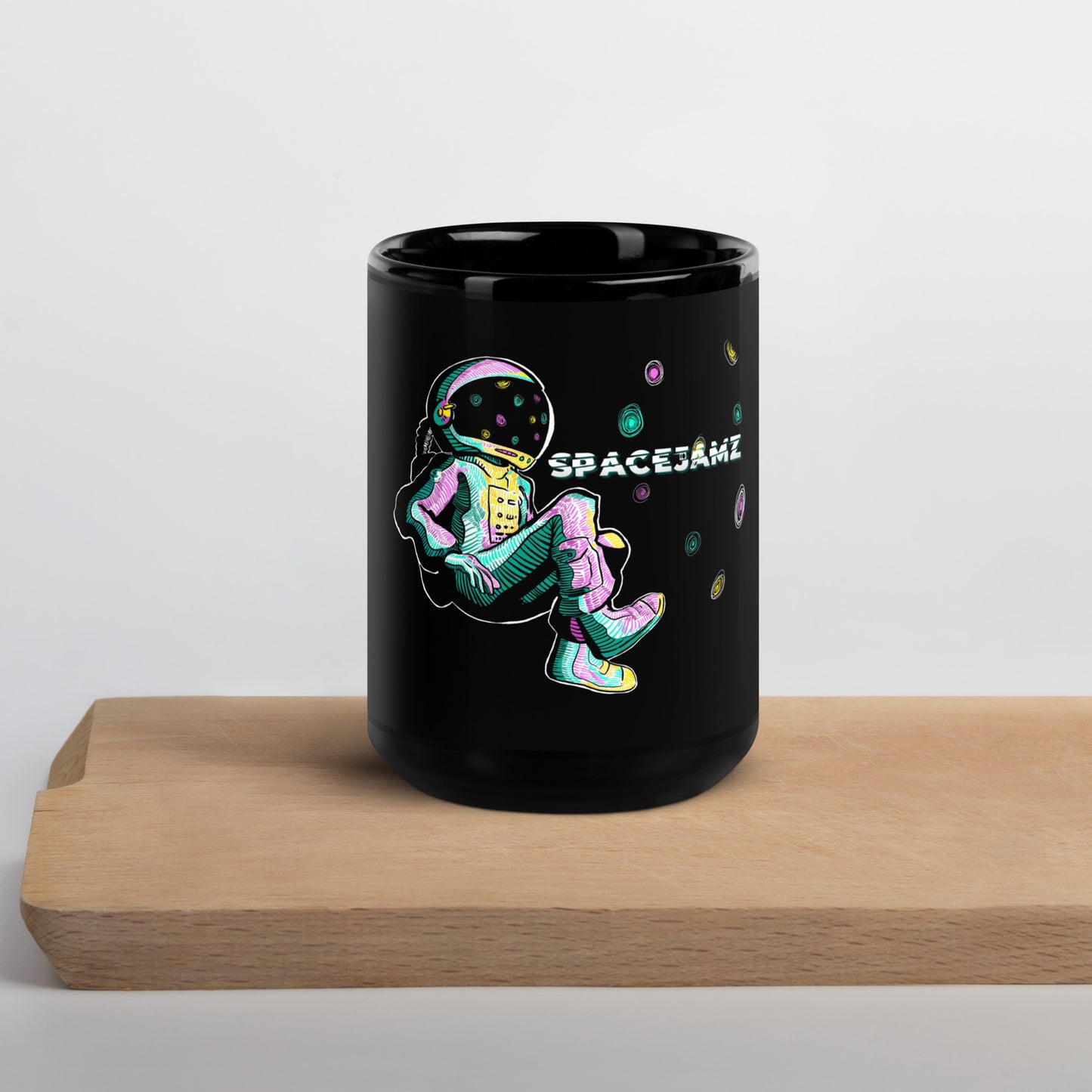 Glossy Black Spacejamz Mug